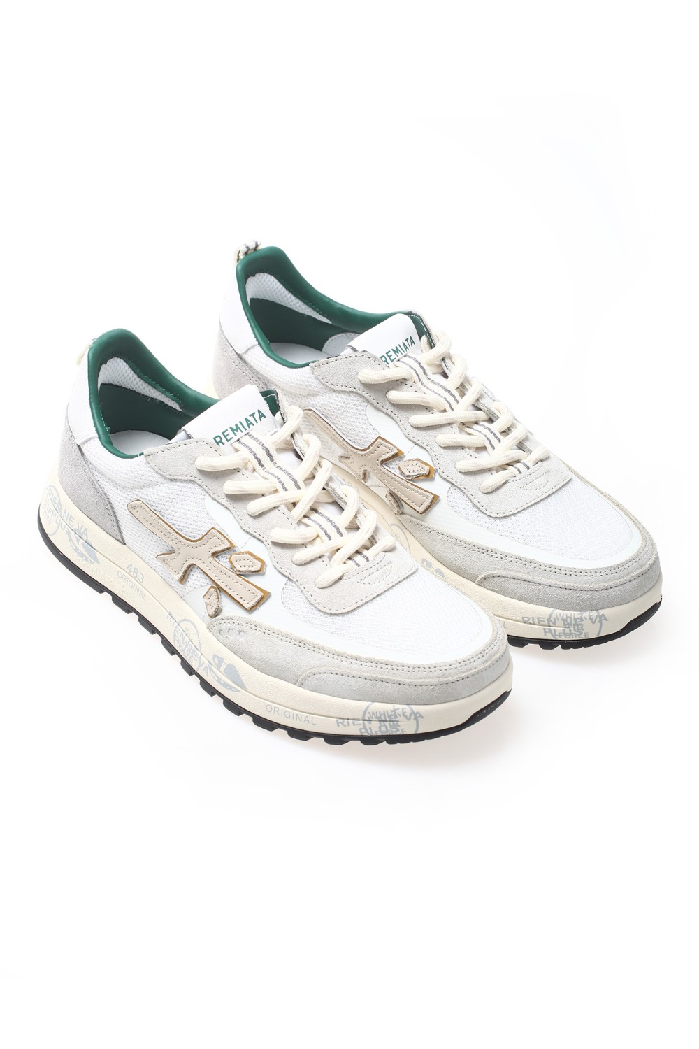 shop PREMIATA Saldi Scarpe: Premiata sneaker "Nous 6653".
Logo che decora i laterali.
Altezza suola 3,5 cm.
Fusbet Interno 28,7 cm.
Composizione: suola: 70% EVA, 30% gomma; tomaia: 55% PA, 25% pelle di capra,15% TPU, 5% NY; fodera: 86% pelle di capra, 14% PU.
Made in Vietnam.. NOUS-6653 number 6761733